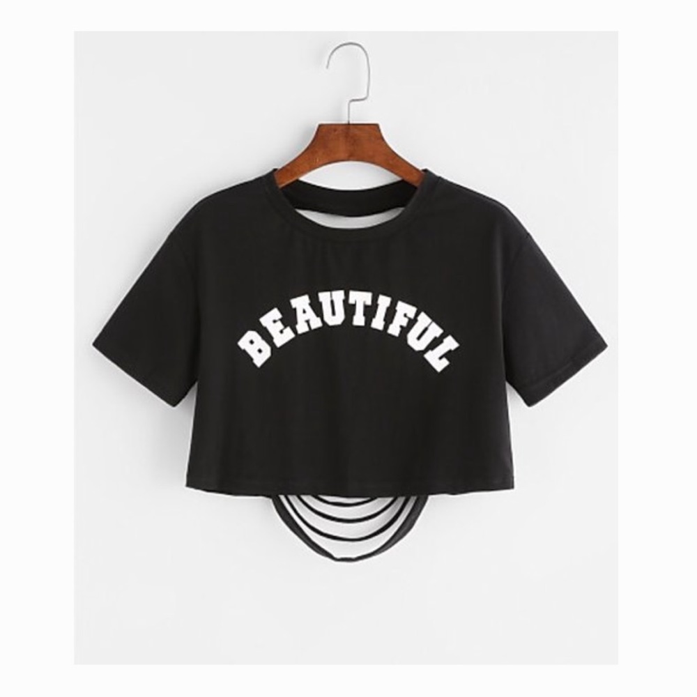 “Beautiful “ Crop Top T-Shirt